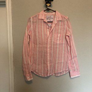 Frank and Eileen pink and white button up